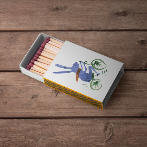 zápalky Zajíc na kole